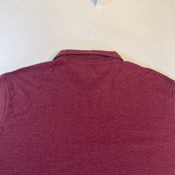Jos. A. Bank Traveler Polo Shirt Men's XXL Traditional Fit Maroon Long Sleeve - Picture 5 of 11